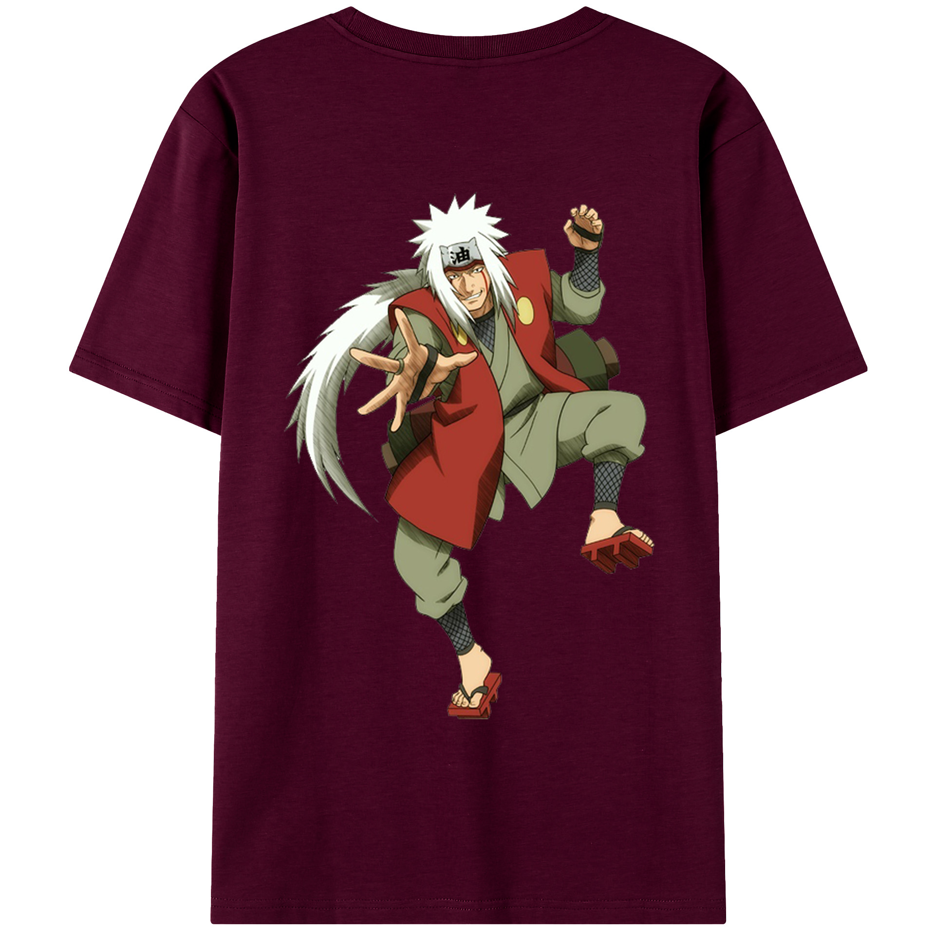 （画像用） NARUTO -ナルト- 自来也（じらいや） Jiraiya レディース半袖Tシャツ(バックプリント)